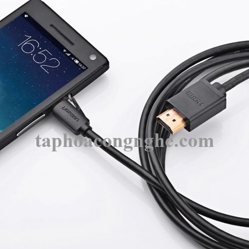 Ugreen 30104 3M màu Đen Cáp chuyển đổi Micro HDMI sang HDMI thuần đồng HD127 30030104